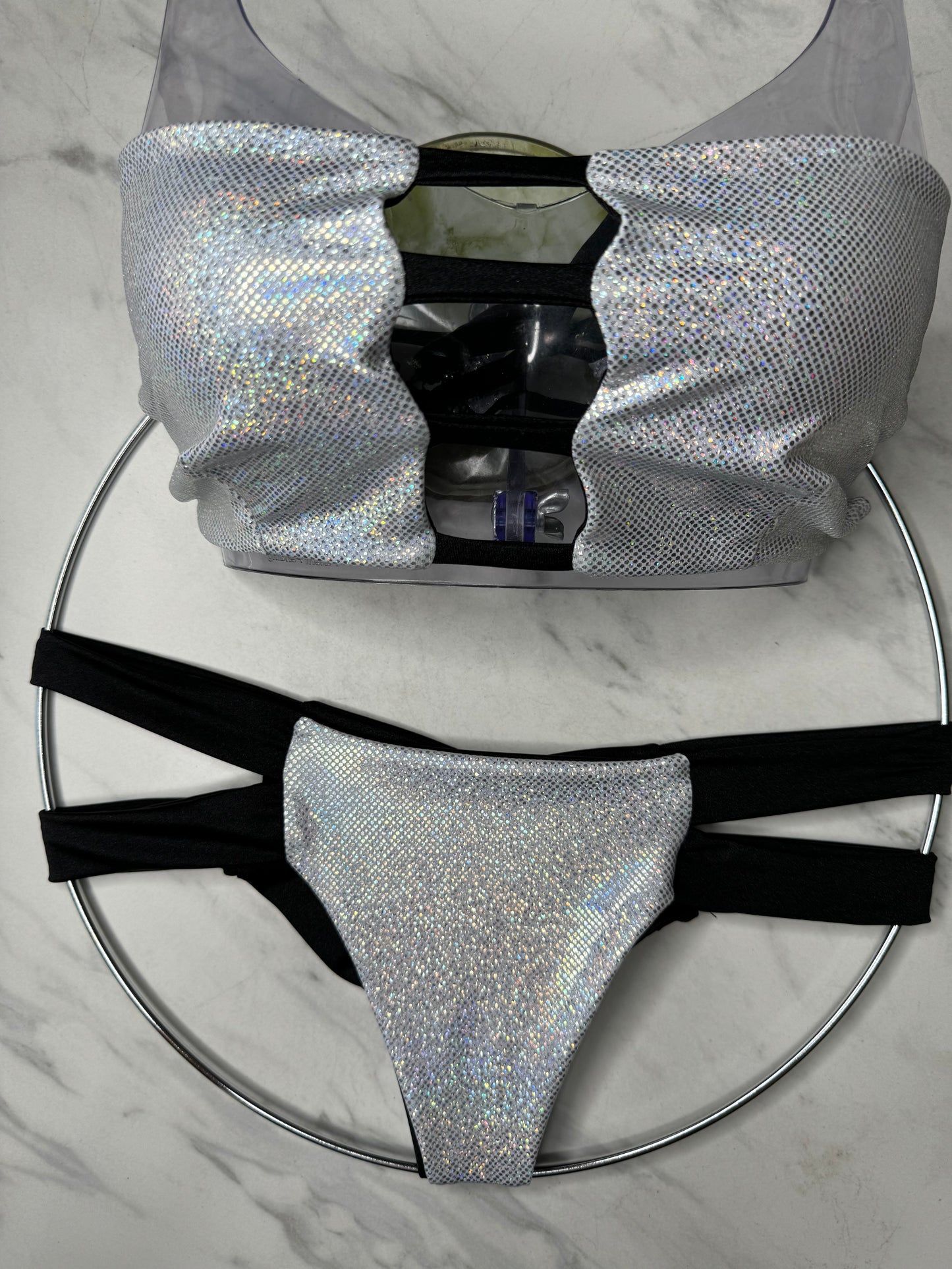 Iridescent & Black Bottom