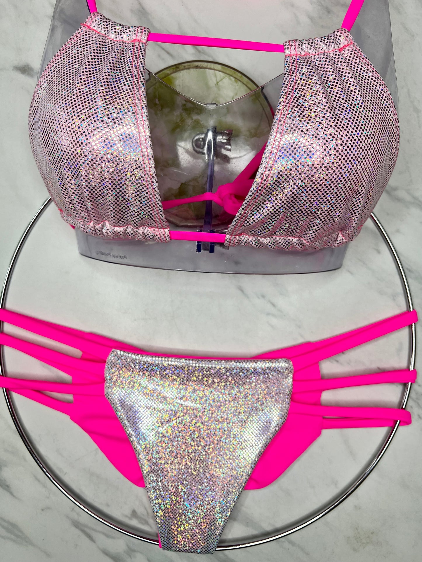 Iridescent Neon Pink Bottom