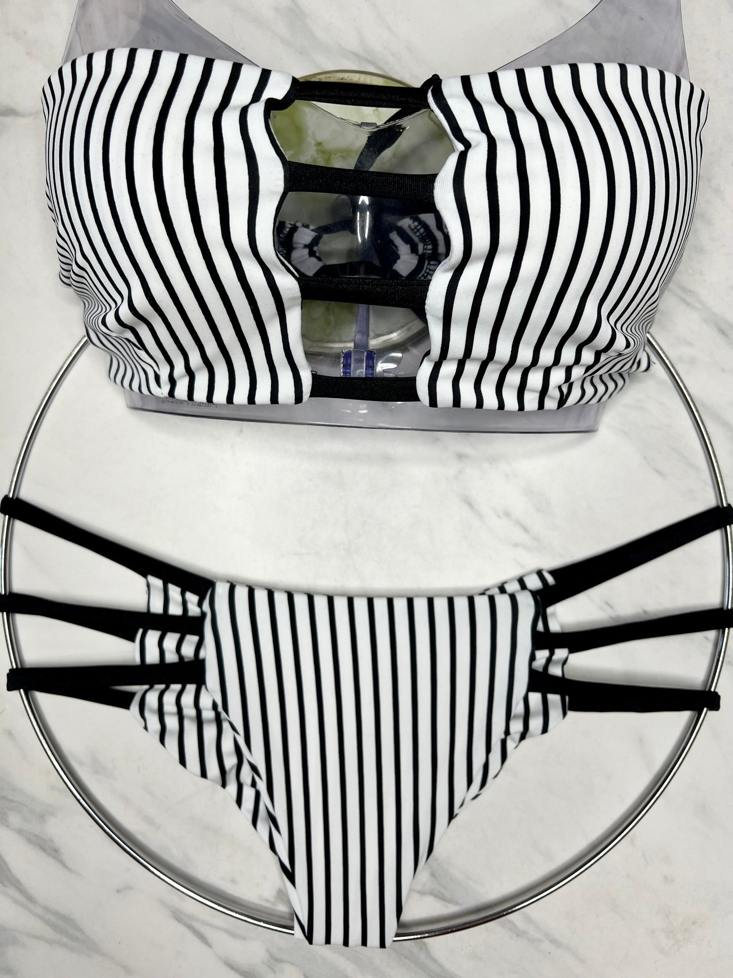 Baseball Stripes Bandeau Top