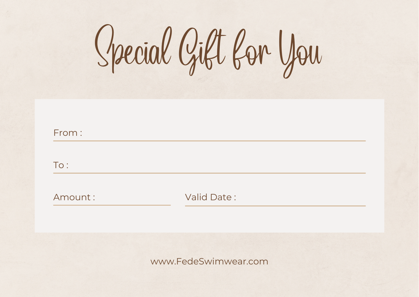 Fede Swimwear Gift Card