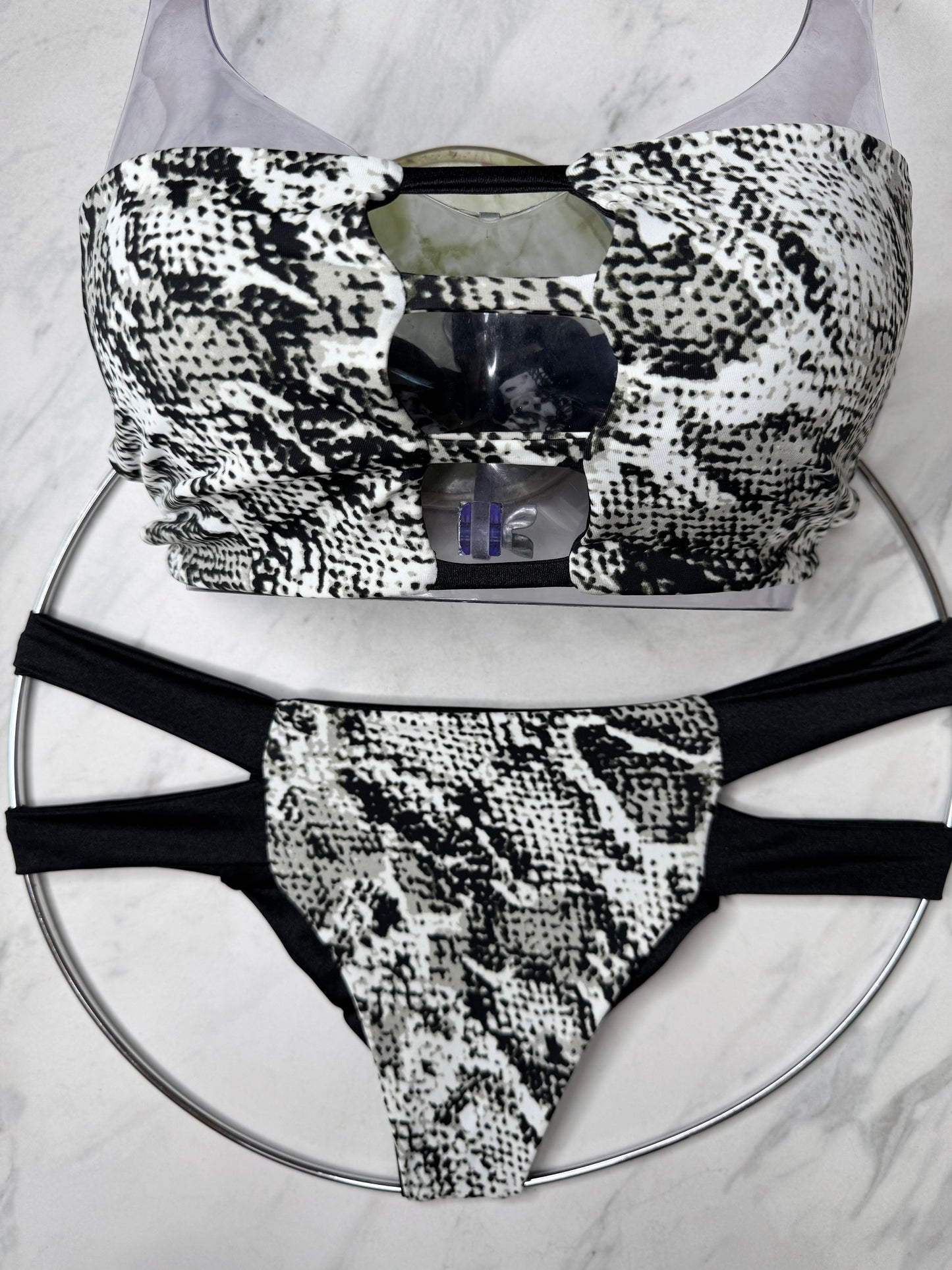 Snake Print Bandeau Top
