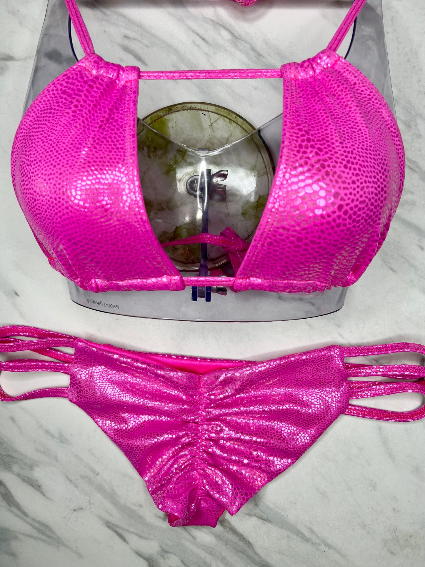 Pink Shimmer Snake Mia Bottom