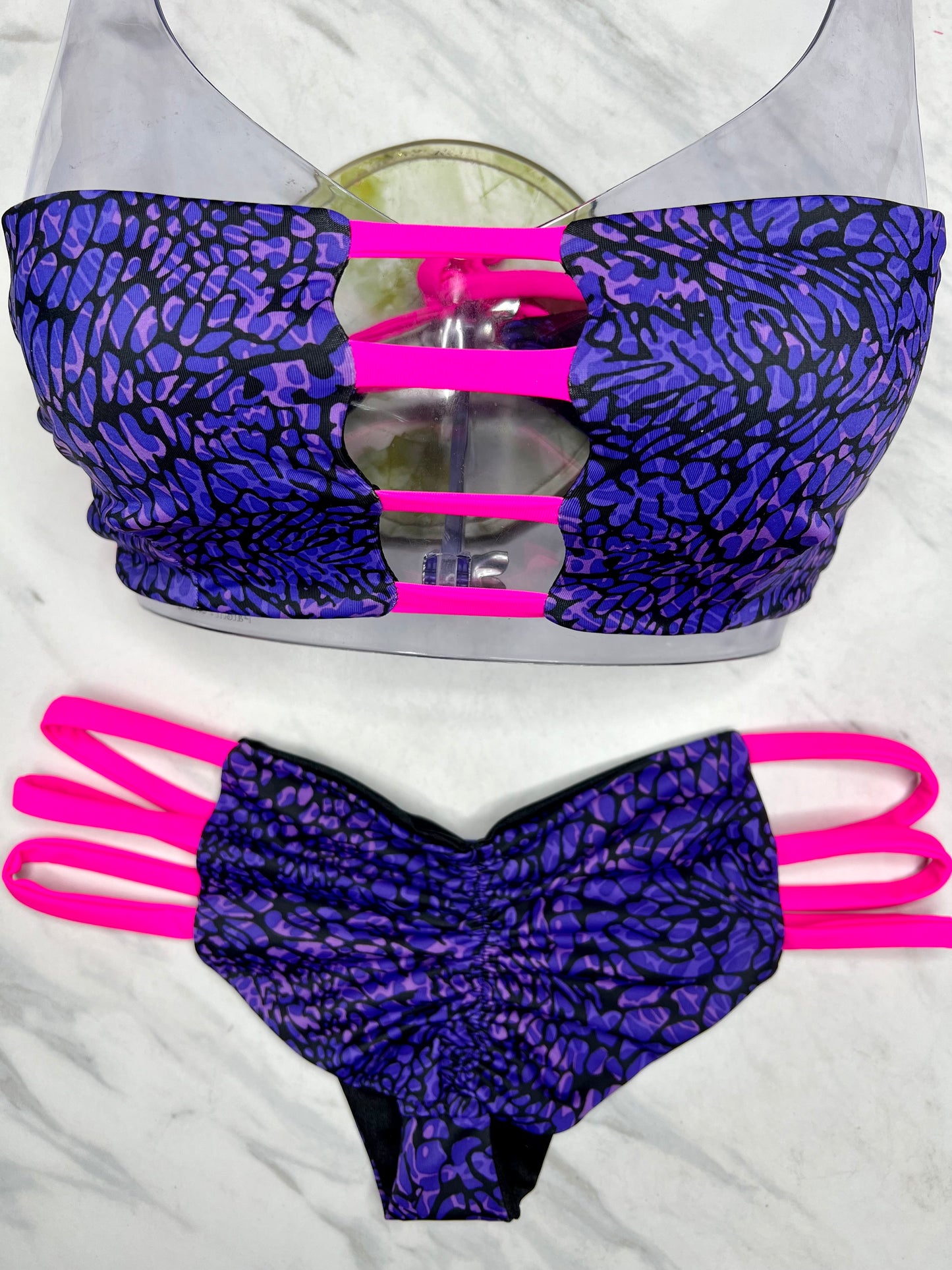 Purple & Neon Pink Leopard Bottom