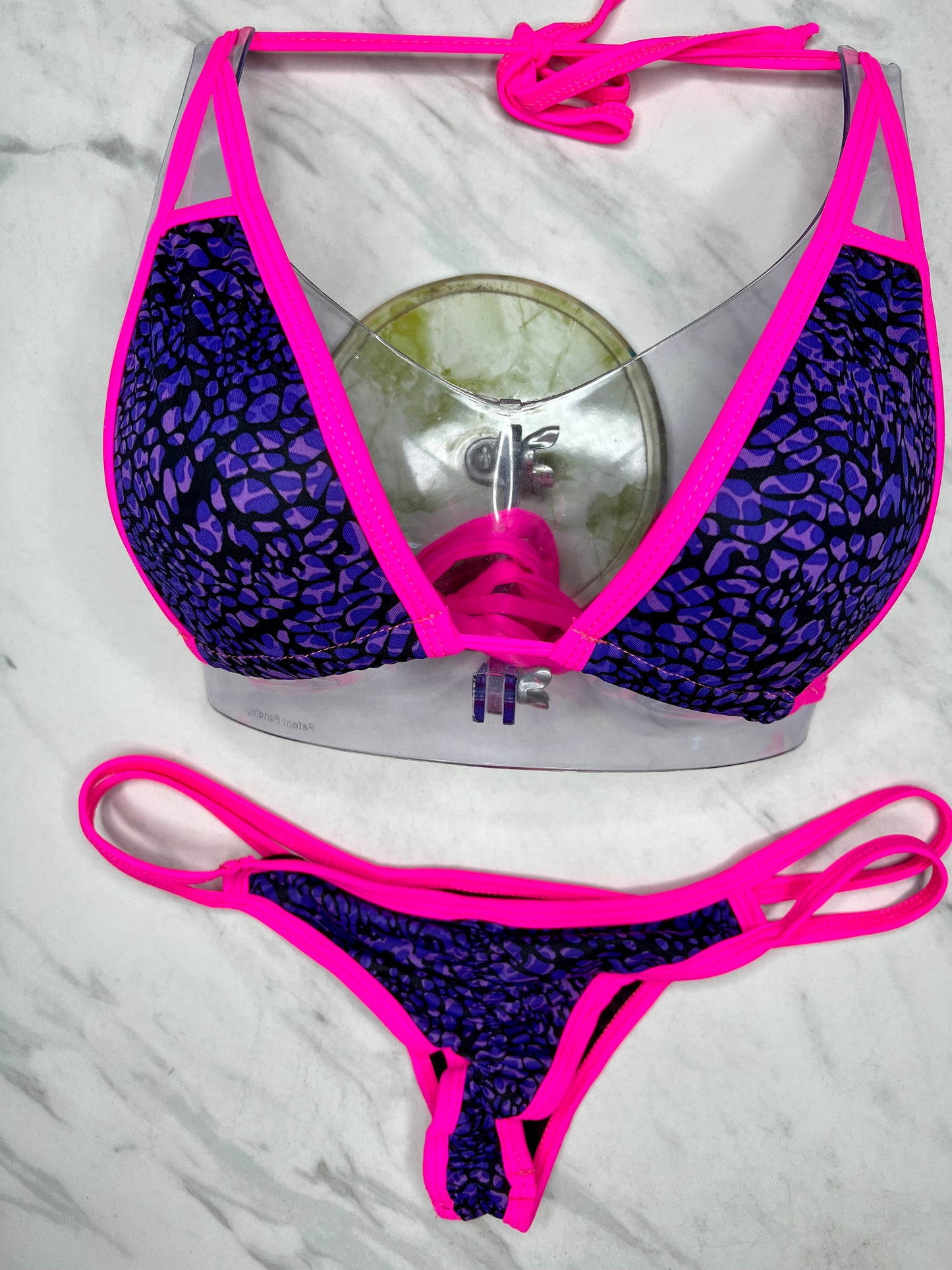 Purple & Neon Pink "Sharon" Leopard Bottom