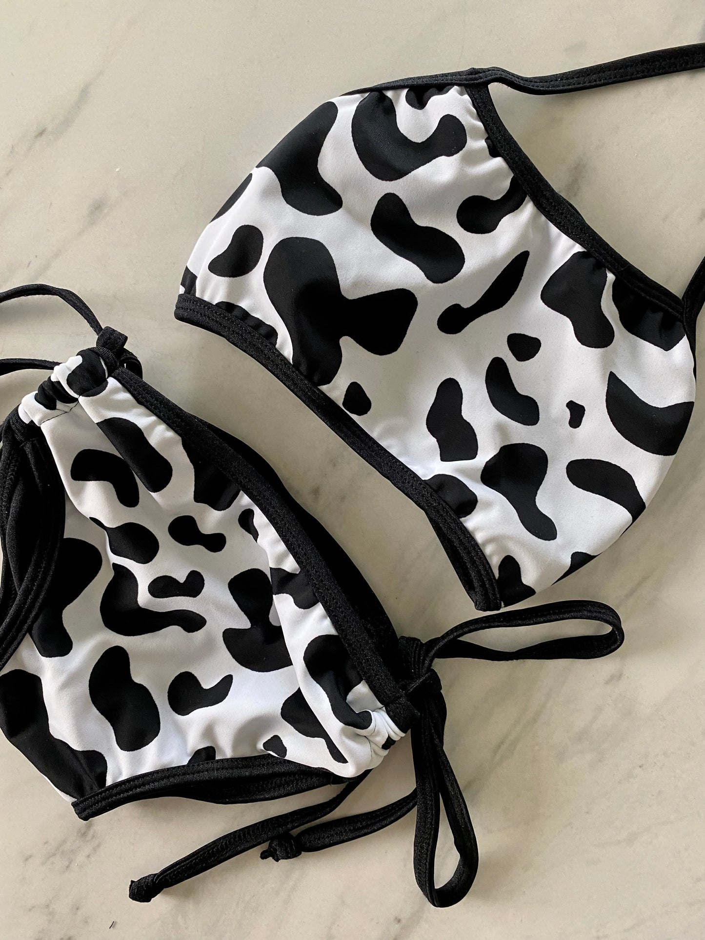 Baby & Girls Moo Print Bikini Set