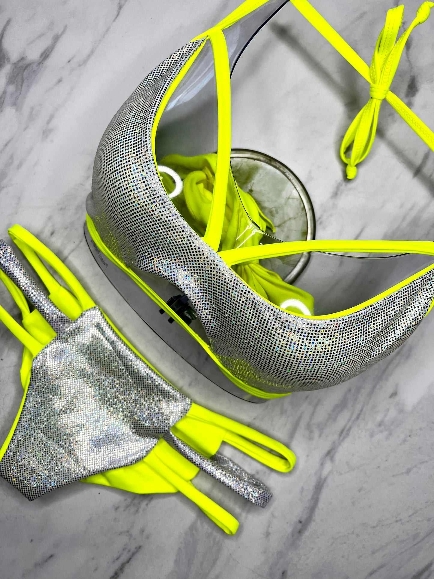 White Holographic Yellow Top