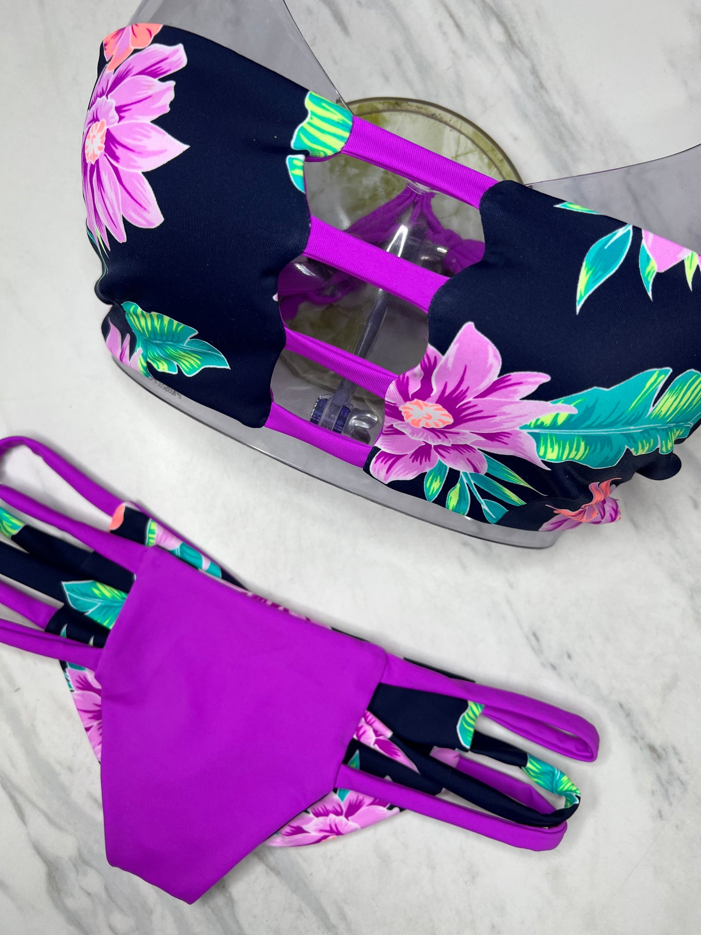Purple Floral Reversible Bottom