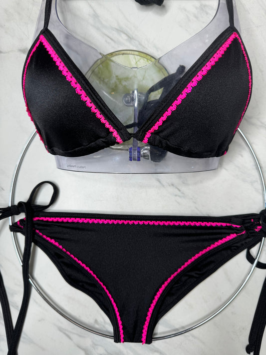 Black & Neon Pink Nancy Bottom