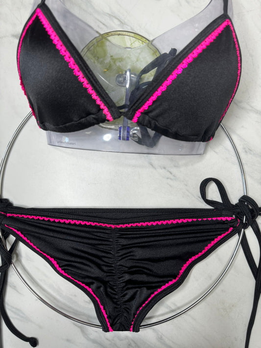 Black & Neon Pink Nancy Bottom