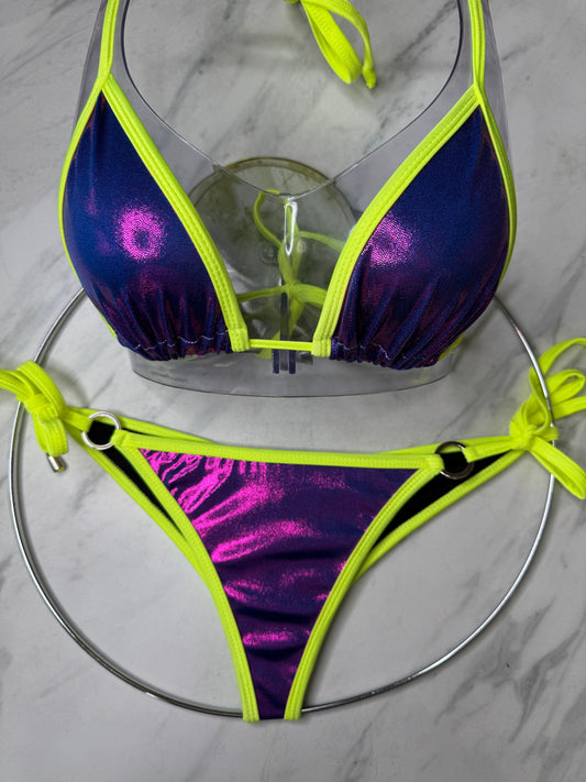 Purple & Neon Yellow Bikini