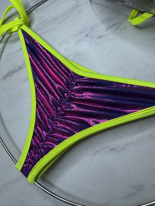 Purple & Neon Yellow Bikini