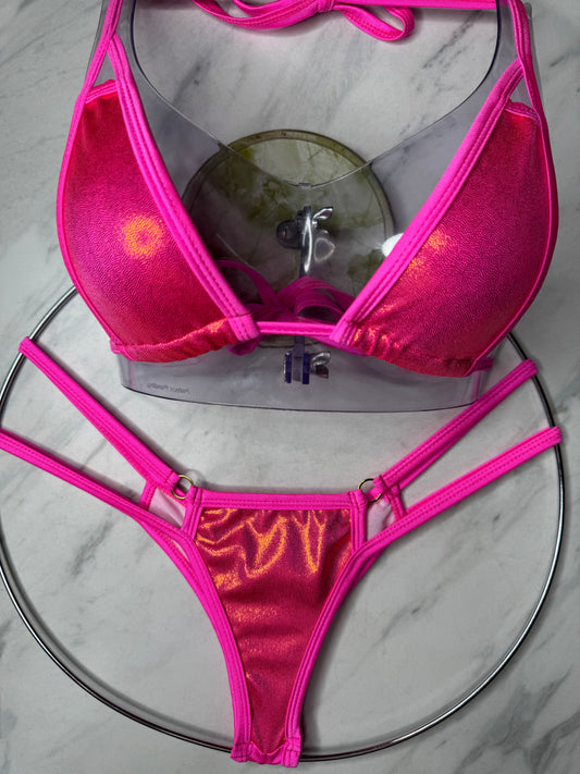 Pink Hologram Micro Bikini