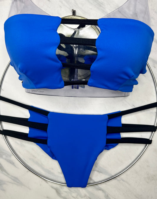 Electric Blue & Black Bottom