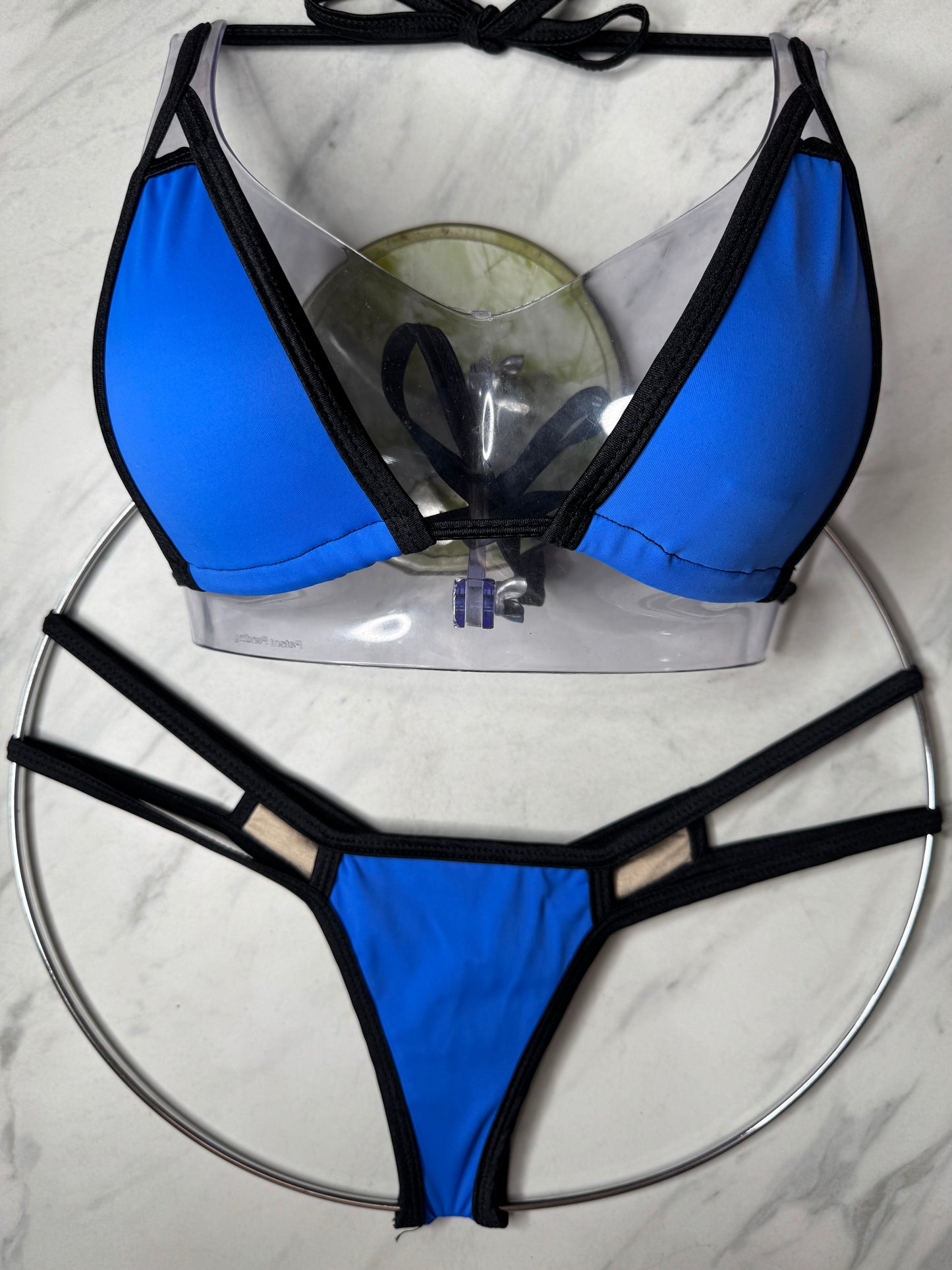 Micr Top Blue & Black Micro Top – Fede Swimwear