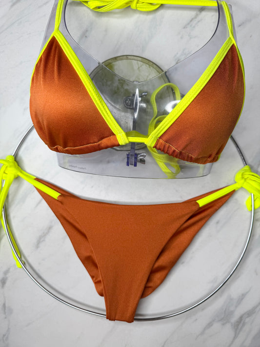 Copper & Neon Yellow Bottom