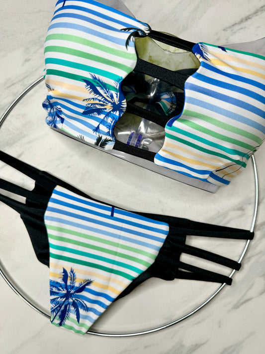 Cali Style Palm Bandeau Top