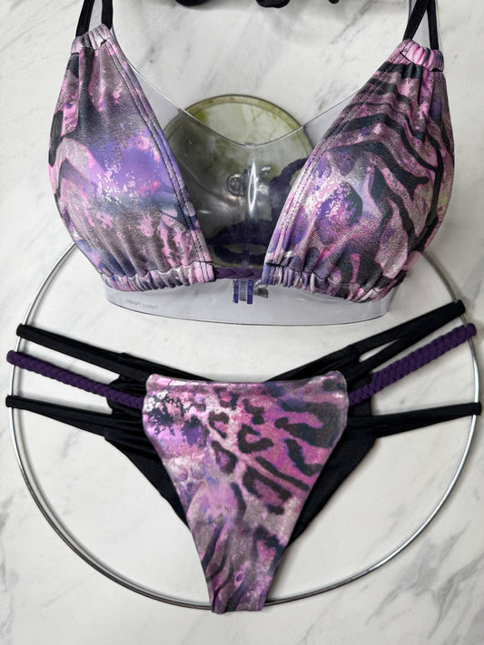 Pink Metallic Cheetah Bikini