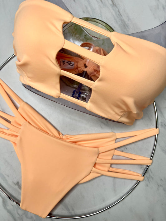 Peach Bandeau Top
