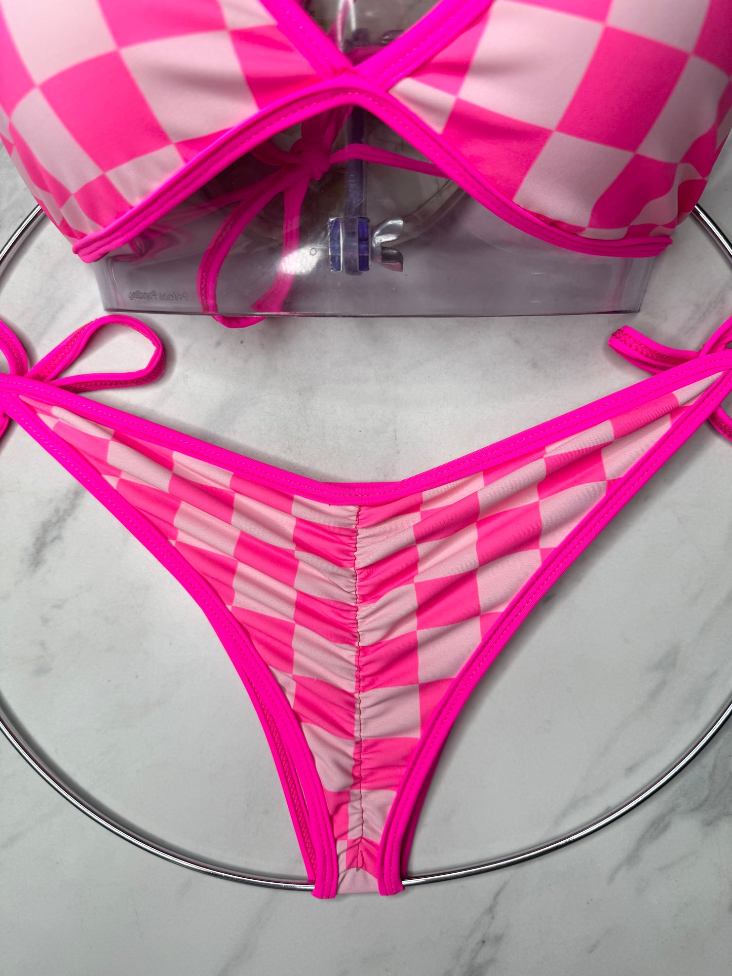 Speedway Pink Checker Bikini