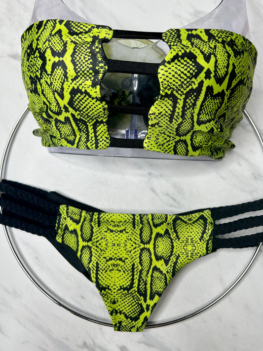 Green Snake Bandeau Top