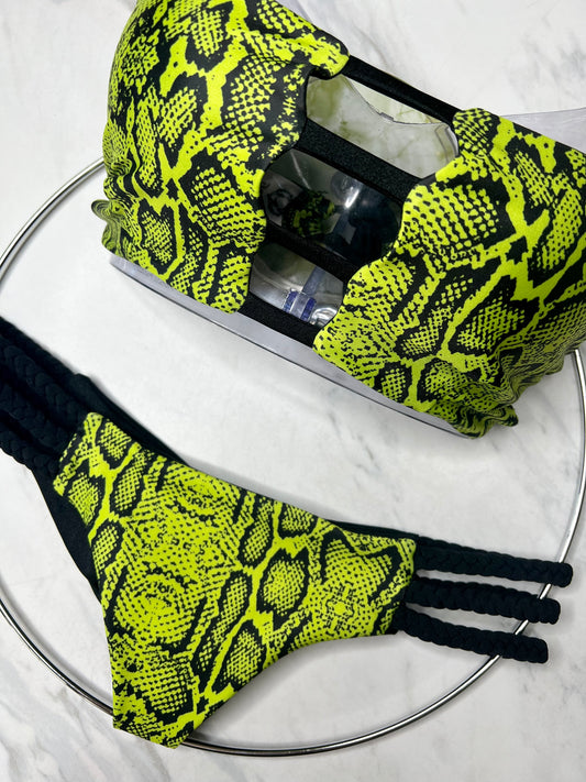 Green Snake Bandeau Top