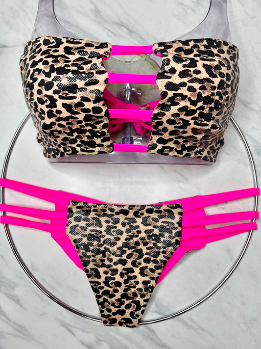 Cheetah & Neon Pink Bottom