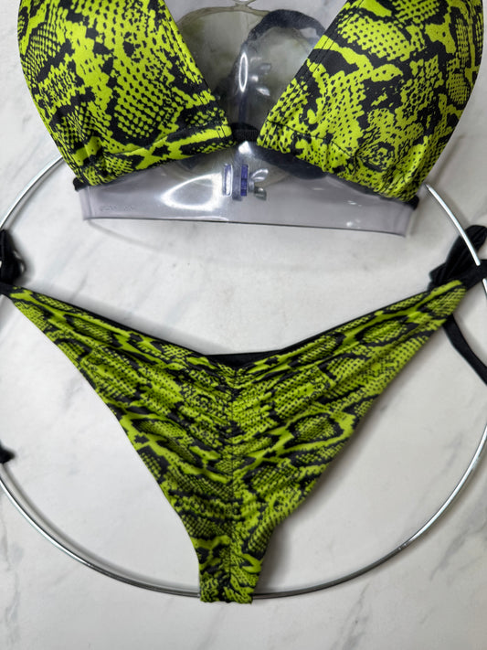 Green Snake Tie Reversible Bottom