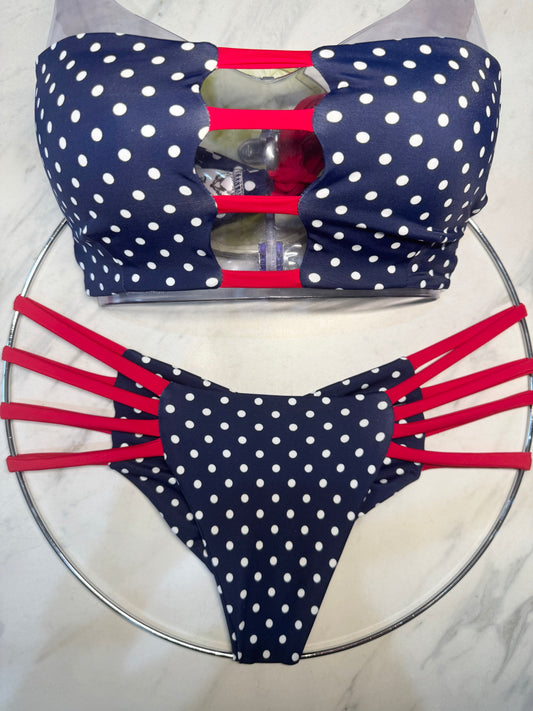 Polka Dot Bandeau Top