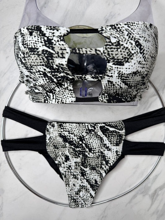 Snake Print Bandeau Top