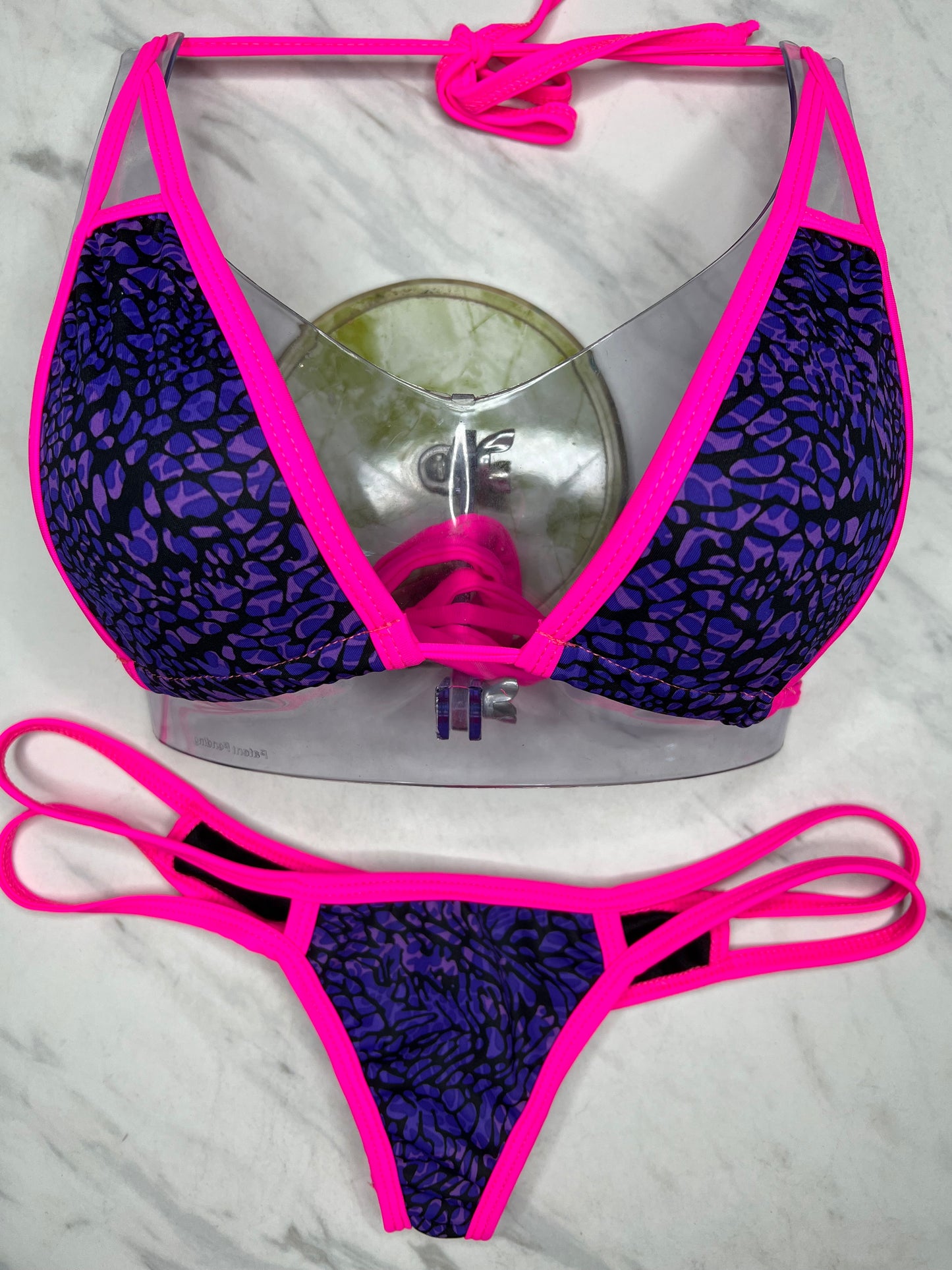 Purple & Neon Pink "Sharon" Leopard Bottom