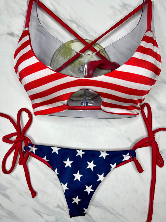 Red & White Stripes Top