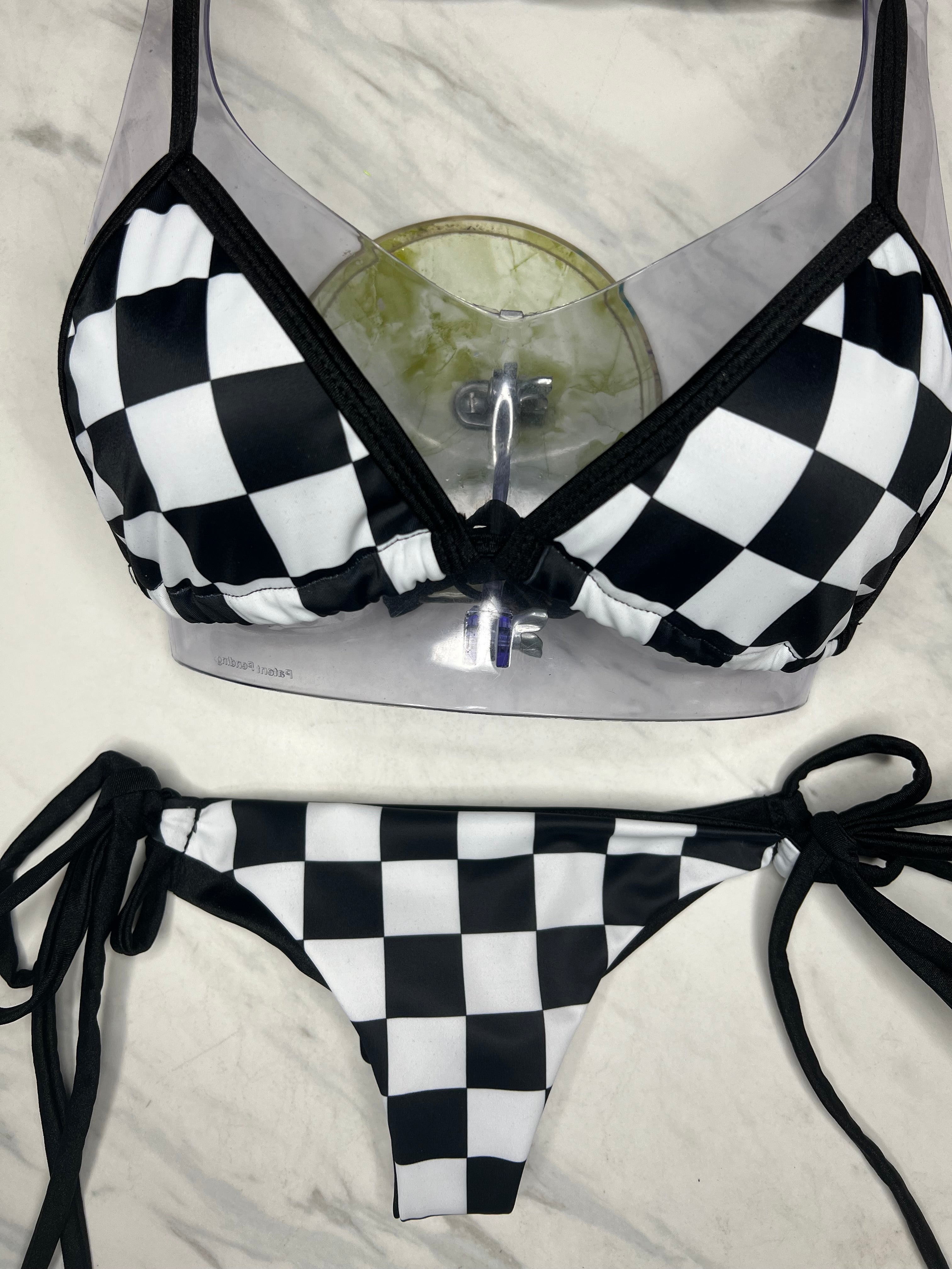 Checker Triangle Top – Fede Swimwear