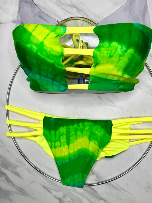Green & Yellow Tie Dye Bottom