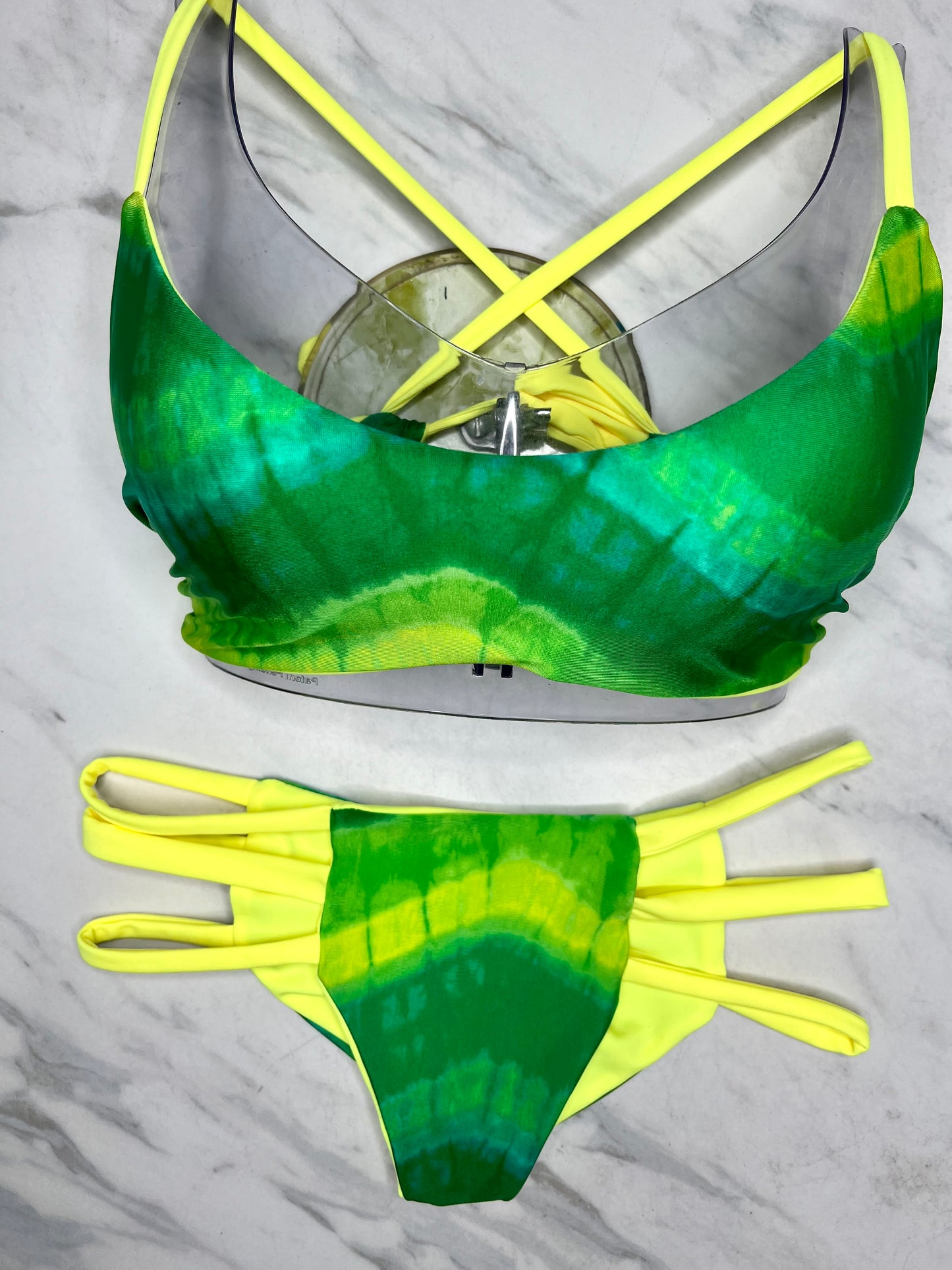 Green & Yellow Tie Dye Seamless Reversible Bottom