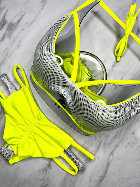 White Holographic Yellow Bottom