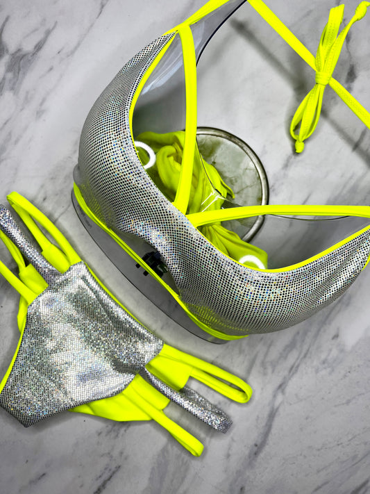 White Holographic Yellow Bottom