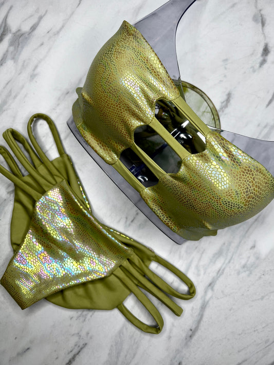 Sage Iridescent Seamless Bottom