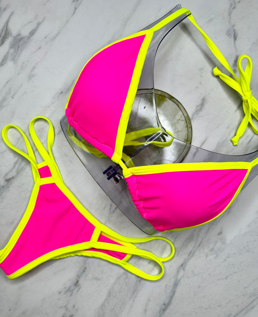 Neon Pink & Yellow Top