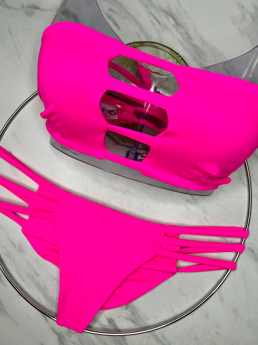 Neon Pink Bandeau Top