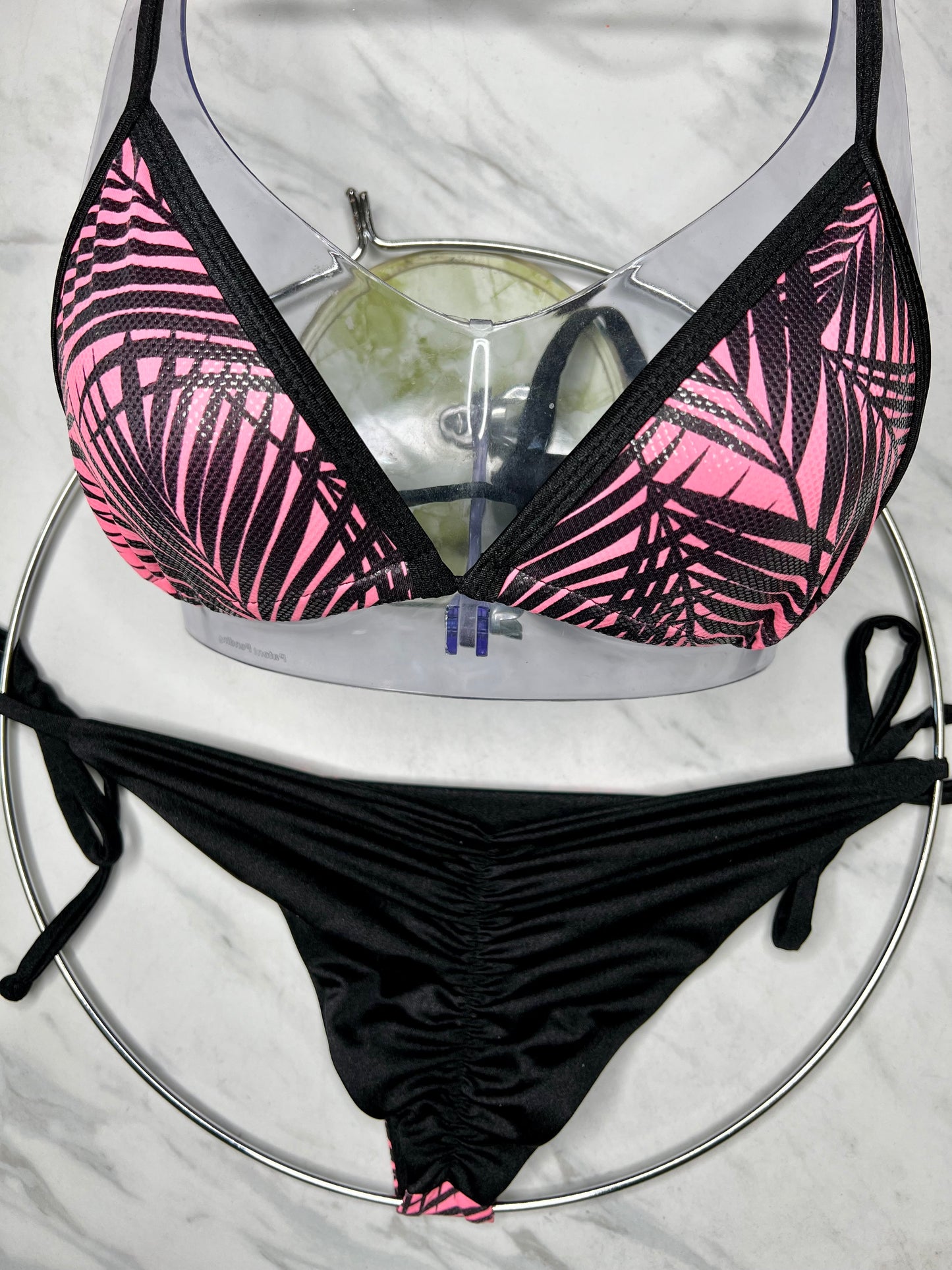 Pink Tropical Side Tie Bottom